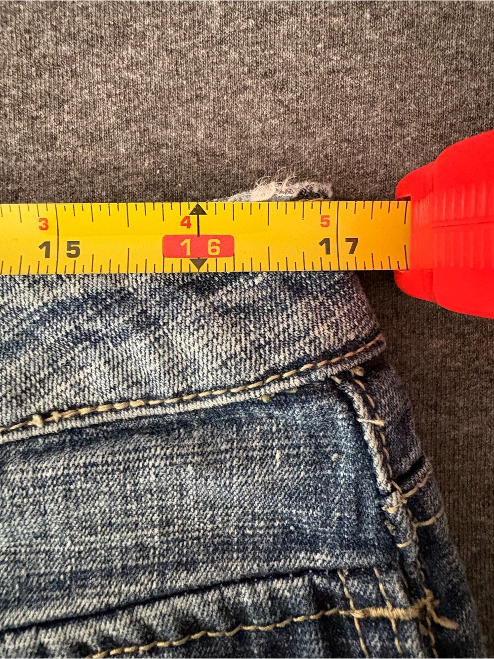 YMI Blue Denim Mini Skirt. Zipper Flaw- See Details Below. - Picture 12 of 14